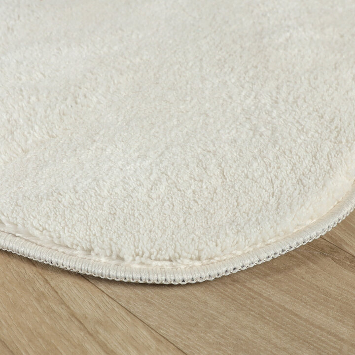 Waschbarer Teppich Rund - Puck Weiß - 4