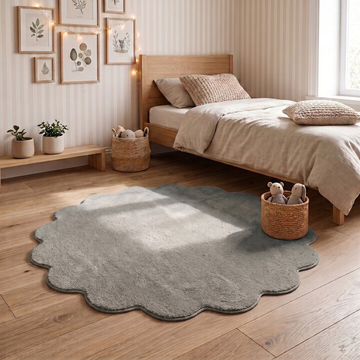Waschbarer Teppich Rund - Puck Grün