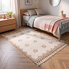 Waschbarer Kinderteppich - Moos Flower Creme - thumbnail