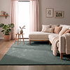 Flauschiger Teppich - Cozy Grün - thumbnail