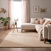 Flauschiger Teppich - Cozy Beige - thumbnail