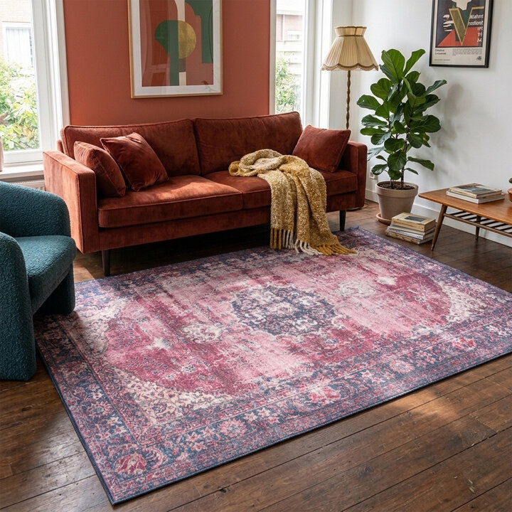 Teppich Vintage - Estate Medaillon Bordeaux Rot