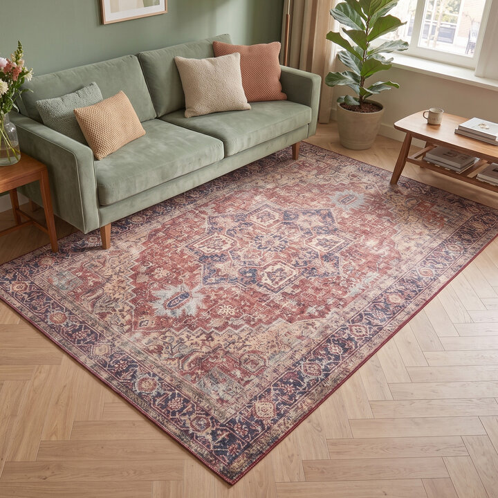 Teppich Vintage - Lugan Rot