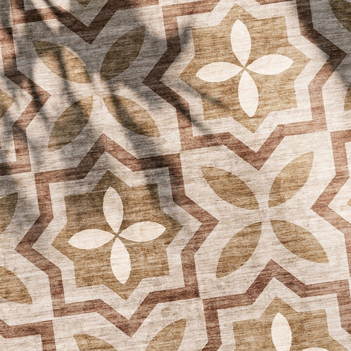 Geometrischer Outdoor Teppich - Mosaic Medina Terra - 2