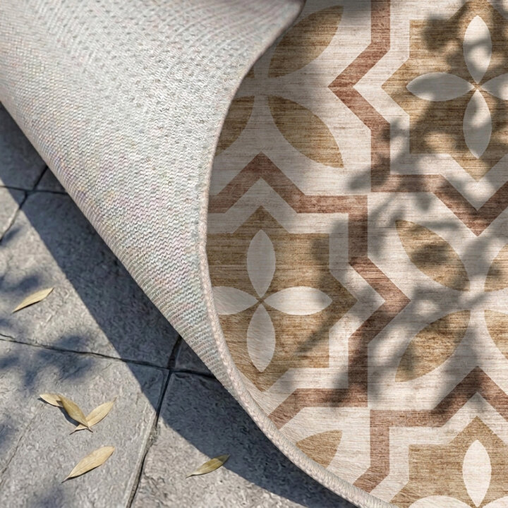 Geometrischer Outdoor Teppich - Mosaic Medina Terra - 4