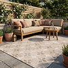 Geometrischer Outdoor Teppich - Mosaic Dot Creme - thumbnail