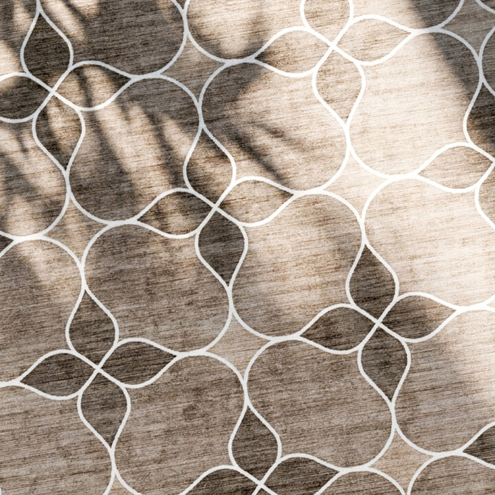 Geometrischer Outdoor Teppich - Mosaic Dot Creme - 2