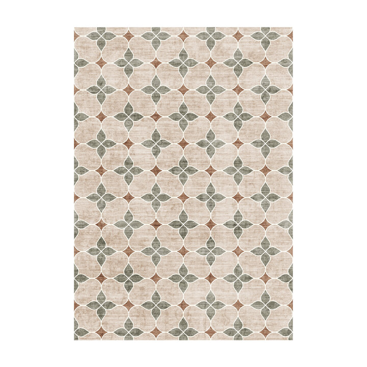 Geometrischer Outdoor Teppich - Mosaic Dot Grün - 1