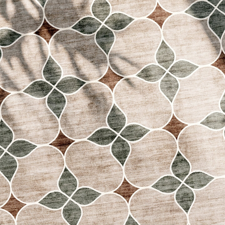 Geometrischer Outdoor Teppich - Mosaic Dot Grün - 2