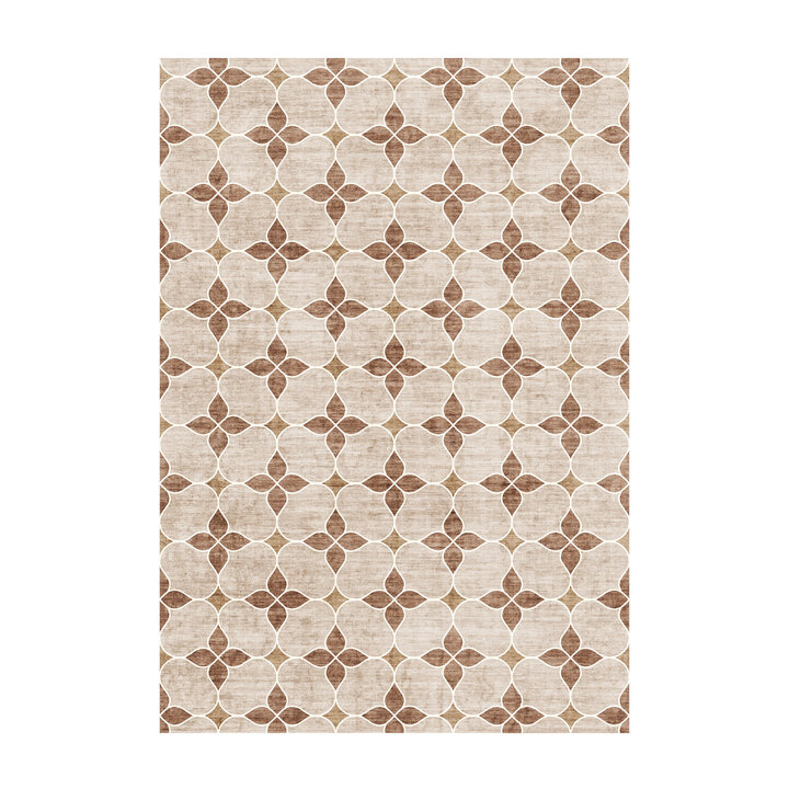 Geometrischer Outdoor Teppich - Mosaic Dot Terra - 1