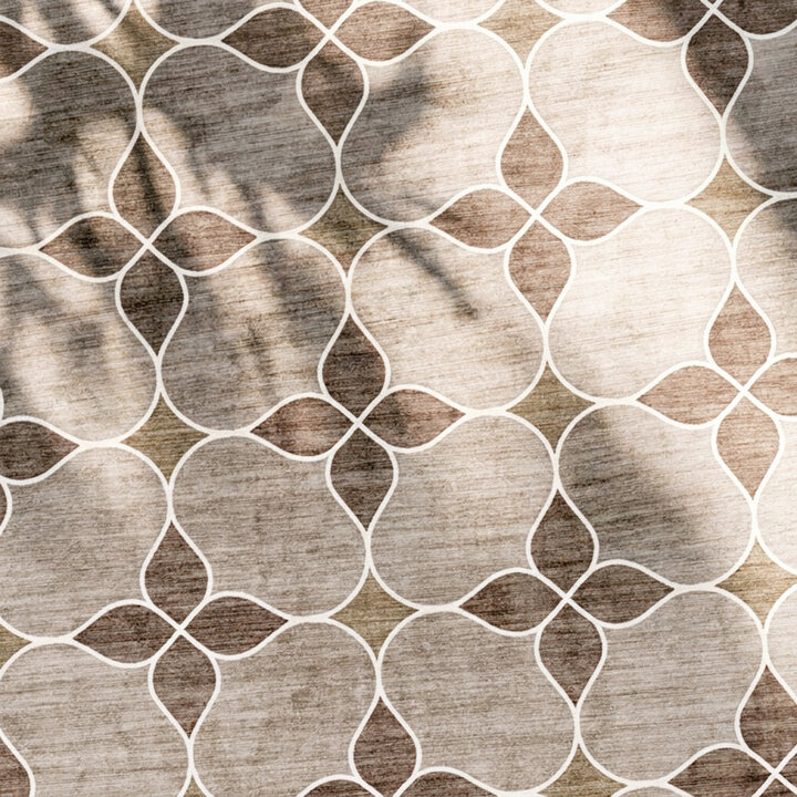 Geometrischer Outdoor Teppich - Mosaic Dot Terra - 2