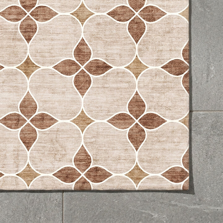Geometrischer Outdoor Teppich - Mosaic Dot Terra - 3