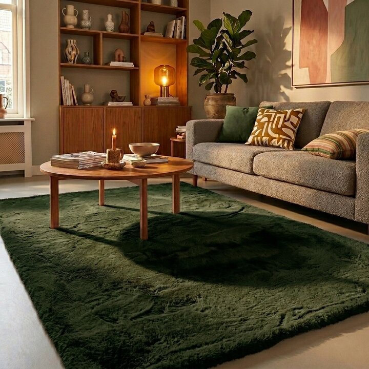 Hochflor Teppich - Comfy Supreme Grün