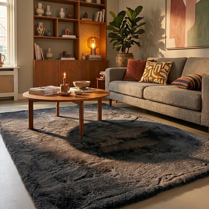 Hochflor Teppich - Comfy Supreme Anthrazit