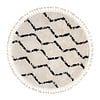 Teppich Hochflor Rund - Grand Wire Weave Creme Schwarz - thumbnail 1