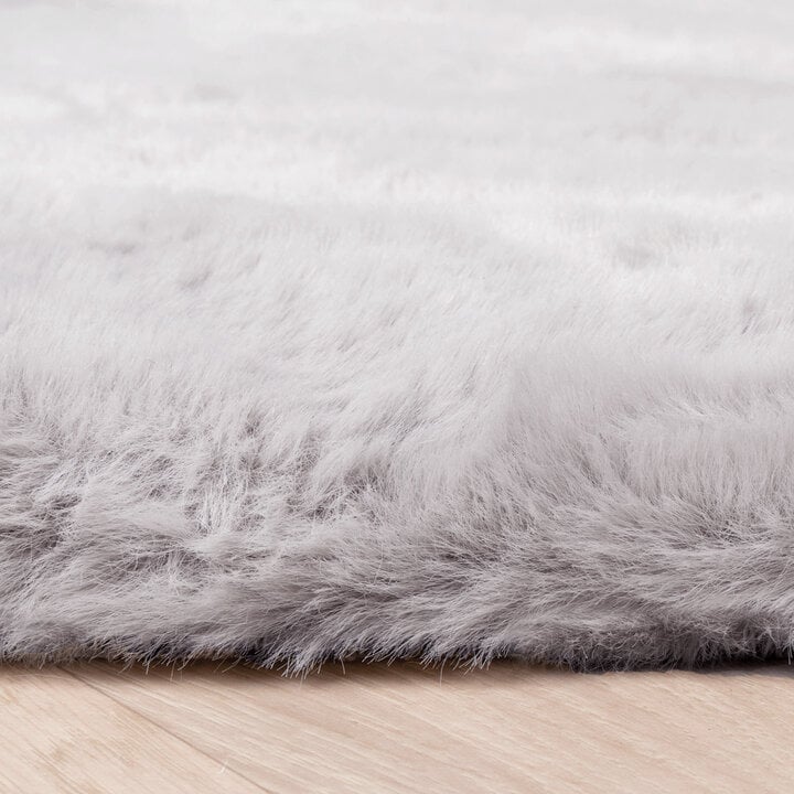 Grau fluffy Teppich - - Comfy - Volero Hochflor Herrlich