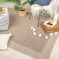 In- & Outdoor Jute Teppich - Fora Edge Natural