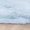 Hochflor Teppich Rund - Comfy Hellblau 