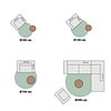 Hochflor Teppich Rund - Comfy Supreme Türkis - thumbnail 5