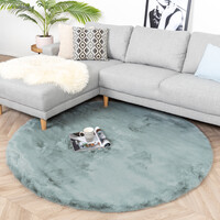 Hochflor Teppich Rund - Comfy Türkis