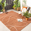 In- & Outdoor Teppich - Porto Lines Terracotta - thumbnail