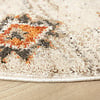 Hochflor Teppich Rund - Blend Aztec Creme Bunt