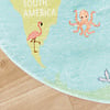Kinderteppich Rund - Globe Hellblau - thumbnail 3