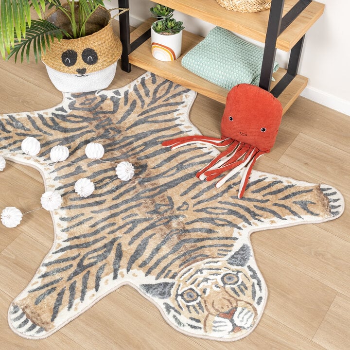 Waschbarer Kinderteppich - Wild Tiger