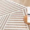 Teppich Modern - Nori Lines Weiß Taupe