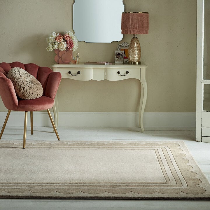 Moderner Teppich - Scallo Lois Beige