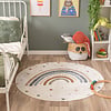 Waschbarer Kinderteppich Rund - Ravi Rainbow Bunt - thumbnail