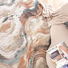 Teppich Abstrakt - Xavier Wave Blau Rot - thumbnail 2