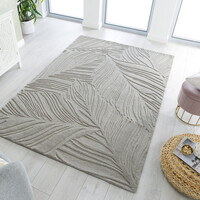 Moderner Teppich - Solacio Leaves Grau