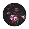Teppich Floral Rund - Florine Schwarz Rosa - thumbnail 1