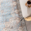 In- & Outdoor Teppich Vintage - Kairo Medaillon Hellblau Creme - thumbnail 2
