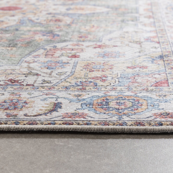 Waschbarer Läufer - Domingo Mandala Olivgrün - 5