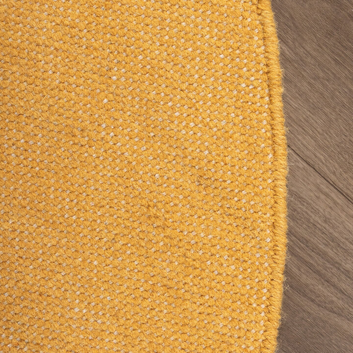 Wollteppich Rund - Reno Ockergelb - 4