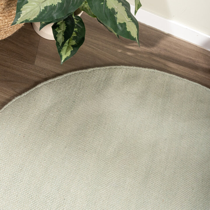 Wollteppich Rund - Reno Grün - 2