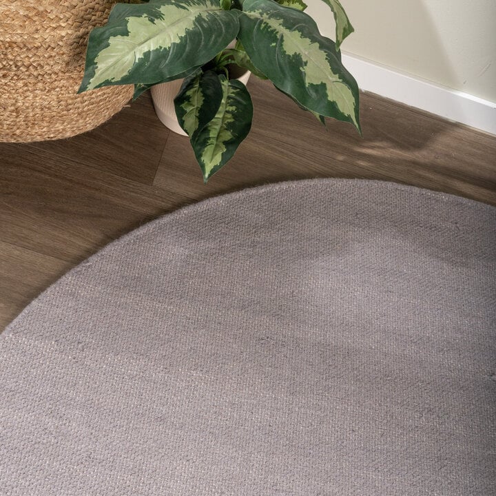 Wollteppich Rund - Reno Grau - 2